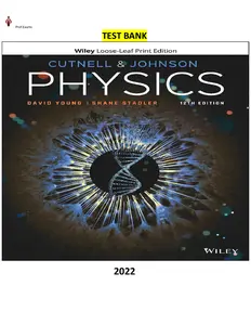 Solution Manual - Physics 12th Edition by by John D. Cutnell, Kenneth W. Johnson, David Young & Shane Stadler - Complete thumbnail
