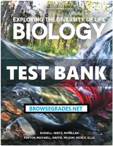 Test Bank for Biology Exploring the Diversity of Life, 4th Canadian Edition by Russell, Hertz,McMillan et Al thumbnail