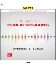 The Art of Public Speaking 13th Edition by Stephen Lucas-TB thumbnail