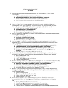Test Bank for ATI - Leadership in Nursing Proctored Questions Answers and Rationales for 2024 thumbnail