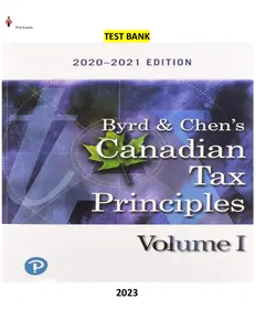 Solution Manual-Canadian Tax Principles 2020-2021 Edition by Clarence Byrd & Ida Chen - TB thumbnail