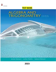 Test Bank - Algebra and Trigonometry 4th Edition by James Stewart, Lothar Redlin & Saleem Watson thumbnail