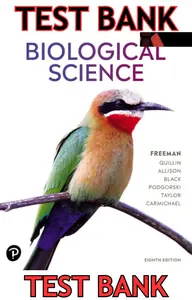TEST BANK for Biological Science 8th Edition by Scott Freeman, Kim Quillin, Lizabeth Allison, Michael Black, Jeff Carmichael, Emily Taylor, Greg Podgorski & Jeremy Hsu thumbnail