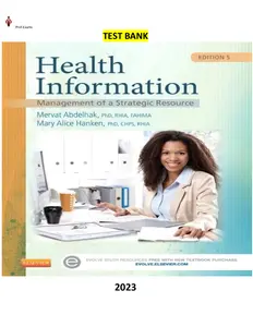 Test Bank for Health Information 5th Edition by Mervat Abdelhak & Mary Alice Hanken-Test Bank thumbnail