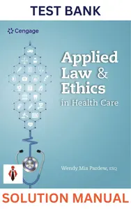 Test bank & Solution Manual for Applied Law and Ethics in Health Care 1E by Wendy Mia Pardew thumbnail