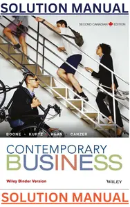 SOLUTIONS MANUAL for Contemporary Business 2nd Canadian Edition by Brahm Canzer, Michael Khan, David Kurtz & Louis Boone thumbnail