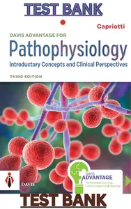 Test Bank for Davis Advantage for Pathophysiology_Concepts & Clinical Perspectives 3E by Capriotti thumbnail