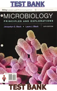 Test Bank for Microbiology_ Principles & Explorations 10th Edition by Jacquelyn Black & Laura Black thumbnail