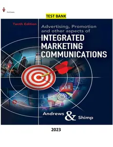 Advertising Promotion and other aspects of Integrated Marketing Communications 10th Edition by J. Craig Andrews and Terence A. Shimp-TB thumbnail