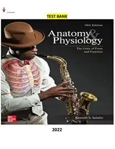 Test Bank for Anatomy & Physiology_The Unity of Form & Function 10th Edition by Kenneth Saladin thumbnail