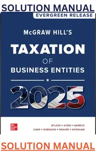 SOLUTIONS MANUAL for McGraw Hill’s Essentials of Federal Taxation 2025 thumbnail