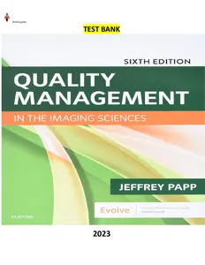 Quality Management in the Imaging Sciences 6th Edition by Jeffrey Papp - TB thumbnail