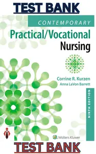Test Bank - Contemporary Practical Vocational Nursing 9th Edition by Corinne Kurzen & Anna LaVon Barrett thumbnail