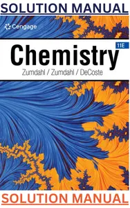 SOLUTIONS MANUAL for Chemistry 11th Edition by Steven Zumdahl, Susan Zumdahl & Donald DeCoste thumbnail